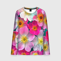 Мужской лонгслив Сказочные разноцветные цветы