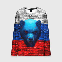 Лонгслив мужской Русский медведь арт, цвет: 3D-принт