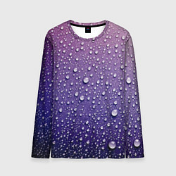 Мужской лонгслив Дождевые капли на стекле