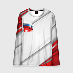 Мужской лонгслив Red & white флаг России
