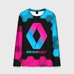 Лонгслив мужской Renault - neon gradient, цвет: 3D-принт