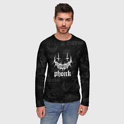 Лонгслив мужской Phonk - rap, цвет: 3D-принт — фото 2
