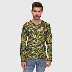 Лонгслив мужской Футбольный мяч и табло, цвет: 3D-принт — фото 2