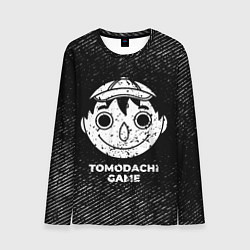 Мужской лонгслив Tomodachi Game с потертостями на темном фоне