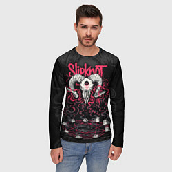 Лонгслив мужской Slipknot - goat skull, цвет: 3D-принт — фото 2