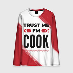 Мужской лонгслив Trust me Im cook white