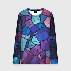 Лонгслив мужской Цветные кубы, цвет: 3D-принт