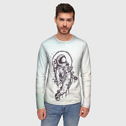 Лонгслив мужской Космонавт в скафандре, цвет: 3D-принт — фото 2