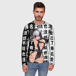 Лонгслив мужской 2b в шикарном платье - Nier automata, цвет: 3D-принт — фото 2