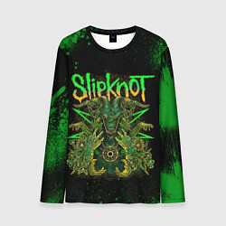 Лонгслив мужской Slipknot green satan, цвет: 3D-принт