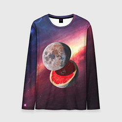 Лонгслив мужской Луна-Грейпфрут, цвет: 3D-принт