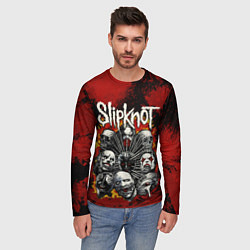Лонгслив мужской Slipknot rock, цвет: 3D-принт — фото 2