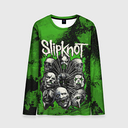 Мужской лонгслив Slipknot green abstract