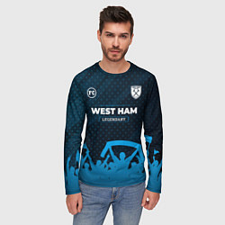 Лонгслив мужской West Ham legendary форма фанатов, цвет: 3D-принт — фото 2