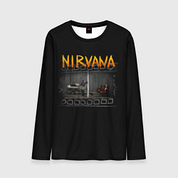 Лонгслив мужской Nirvana отрывок, цвет: 3D-принт