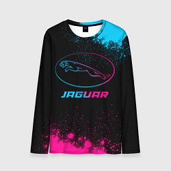 Лонгслив мужской Jaguar - neon gradient, цвет: 3D-принт