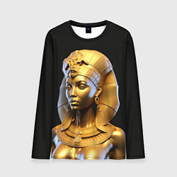 Мужской лонгслив Нейросеть - золотая египетская богиня