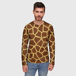 Лонгслив мужской Текстура жирафа, цвет: 3D-принт — фото 2