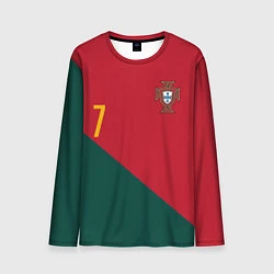 Лонгслив мужской Роналду ЧМ 2022 сборная Португалии, цвет: 3D-принт