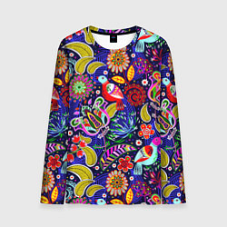 Лонгслив мужской Multicolored floral patterns, цвет: 3D-принт