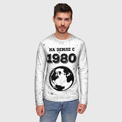 Лонгслив мужской На Земле с 1980: краска на светлом, цвет: 3D-принт — фото 2