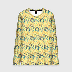 Лонгслив мужской Круги и линии гранж, цвет: 3D-принт