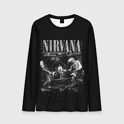 Лонгслив мужской Nirvana live, цвет: 3D-принт
