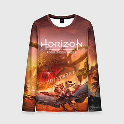 Лонгслив мужской Horizon forbidden west burning shores dlc, цвет: 3D-принт