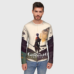 Лонгслив мужской Геншин Импакт, рисунок маслом, цвет: 3D-принт — фото 2