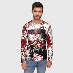 Лонгслив мужской Человек бензопила арт, цвет: 3D-принт — фото 2