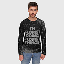 Лонгслив мужской Im florist doing florist things: на темном, цвет: 3D-принт — фото 2