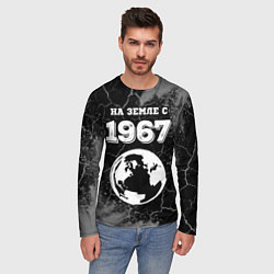 Лонгслив мужской На Земле с 1967: краска на темном, цвет: 3D-принт — фото 2