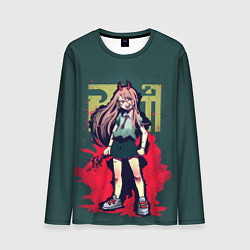 Лонгслив мужской Персонаж Пауэр - Человек бензопила, цвет: 3D-принт