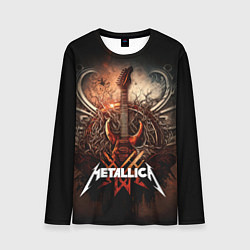 Лонгслив мужской Metallica гитара и логотип, цвет: 3D-принт