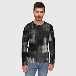 Лонгслив мужской Чёрные и белые полосы, цвет: 3D-принт — фото 2