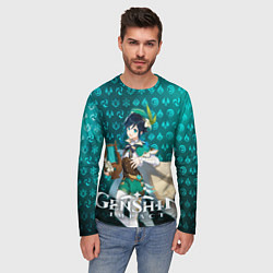 Лонгслив мужской Венти элементали, цвет: 3D-принт — фото 2