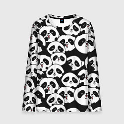 Лонгслив мужской Весёлые панды, цвет: 3D-принт