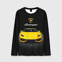 Мужской лонгслив Итальянский спорткар Lamborghini Aventador