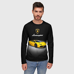 Лонгслив мужской Спорткар Lamborghini Aventador, цвет: 3D-принт — фото 2