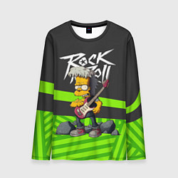 Лонгслив мужской Rock music Simpsons, цвет: 3D-принт