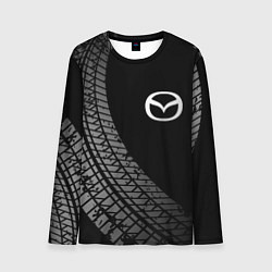Лонгслив мужской Mazda tire tracks, цвет: 3D-принт