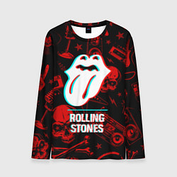 Мужской лонгслив Rolling Stones rock glitch