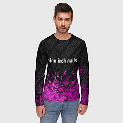 Лонгслив мужской Nine Inch Nails rock legends: символ сверху, цвет: 3D-принт — фото 2
