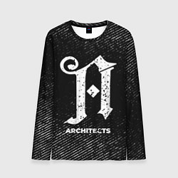 Мужской лонгслив Architects с потертостями на темном фоне