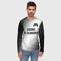 Лонгслив мужской Asking Alexandria glitch на светлом фоне: символ с, цвет: 3D-принт — фото 2