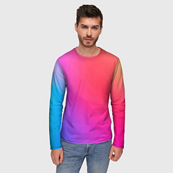 Лонгслив мужской Цветной градиент, цвет: 3D-принт — фото 2