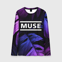 Мужской лонгслив Muse neon monstera