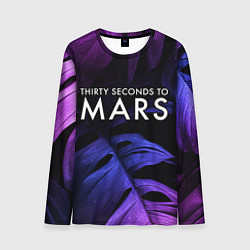 Мужской лонгслив Thirty Seconds to Mars neon monstera