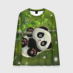 Лонгслив мужской Панда на дереве отдыхает, цвет: 3D-принт