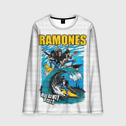 Лонгслив мужской Ramones rock away beach, цвет: 3D-принт